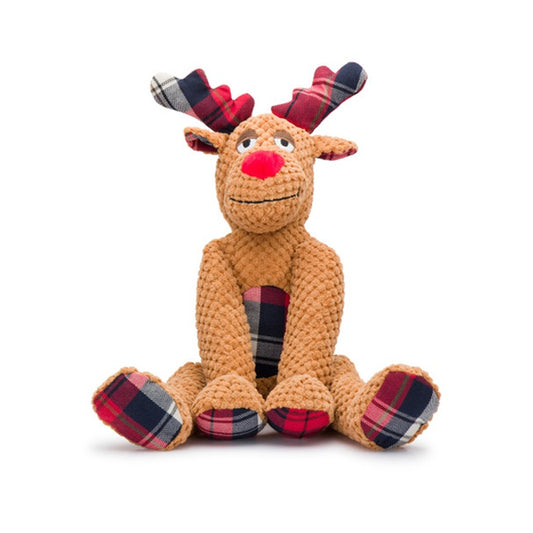 fabdog Floppies Holiday Reindeer Plush Dog Toy