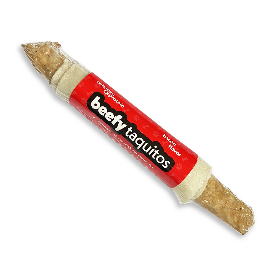 Frankly Beefy Taquitos Chew Stick Bacon, 7"