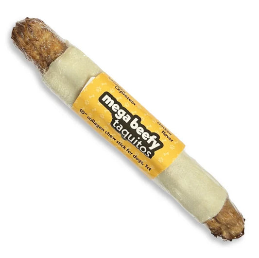 Frankly Mega Beefy Taquitos Chew Stick Chicken, 10"