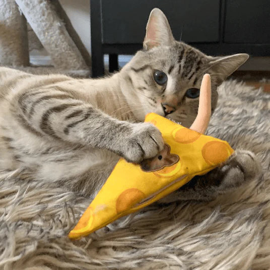 Meowijuana Get Cheezy Refillable Cheese & Mouse Cat Toy