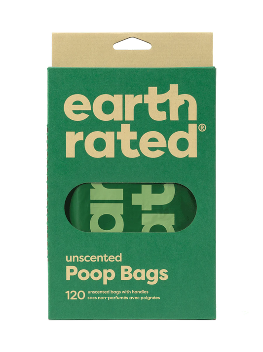 Earth Rated Dog Poop Bags with Handles Unscented 120 Count