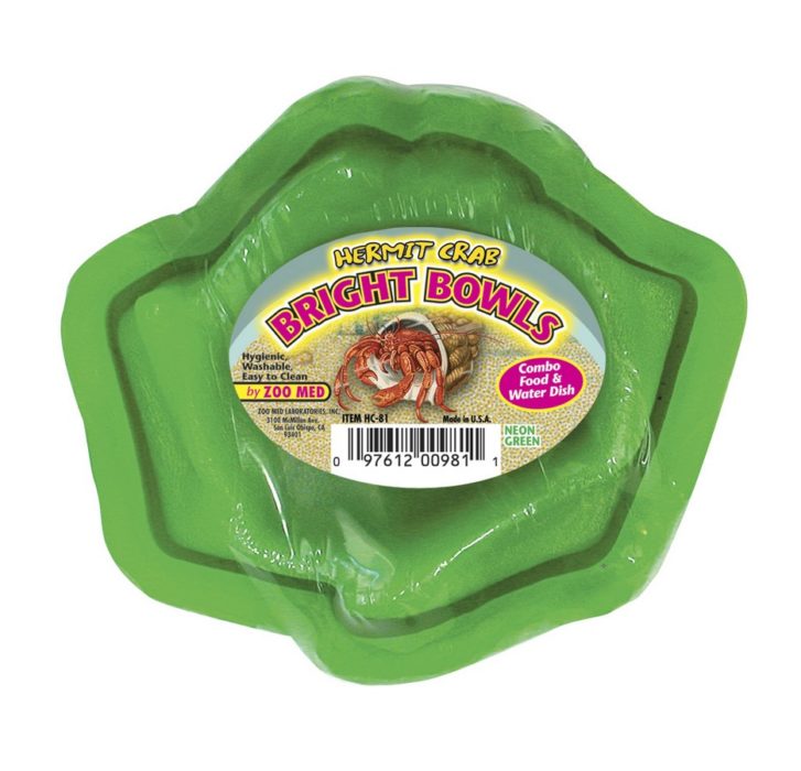 Zoo Med Combo Food & Water Hermit Crab Bowl, Green