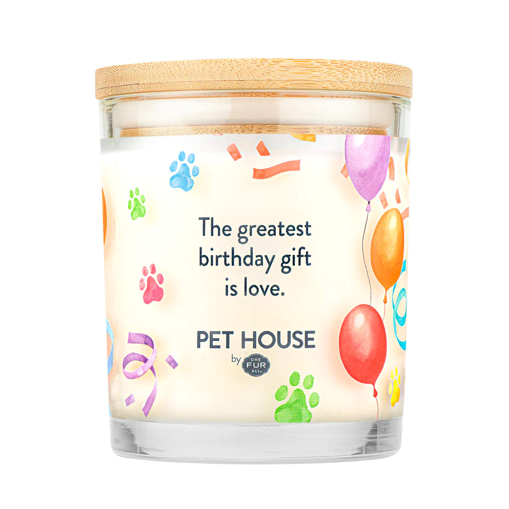 Pet House Happy Birthday Plant-Based Soy Wax Candle