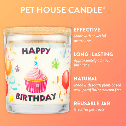 Pet House Happy Birthday Plant-Based Soy Wax Candle