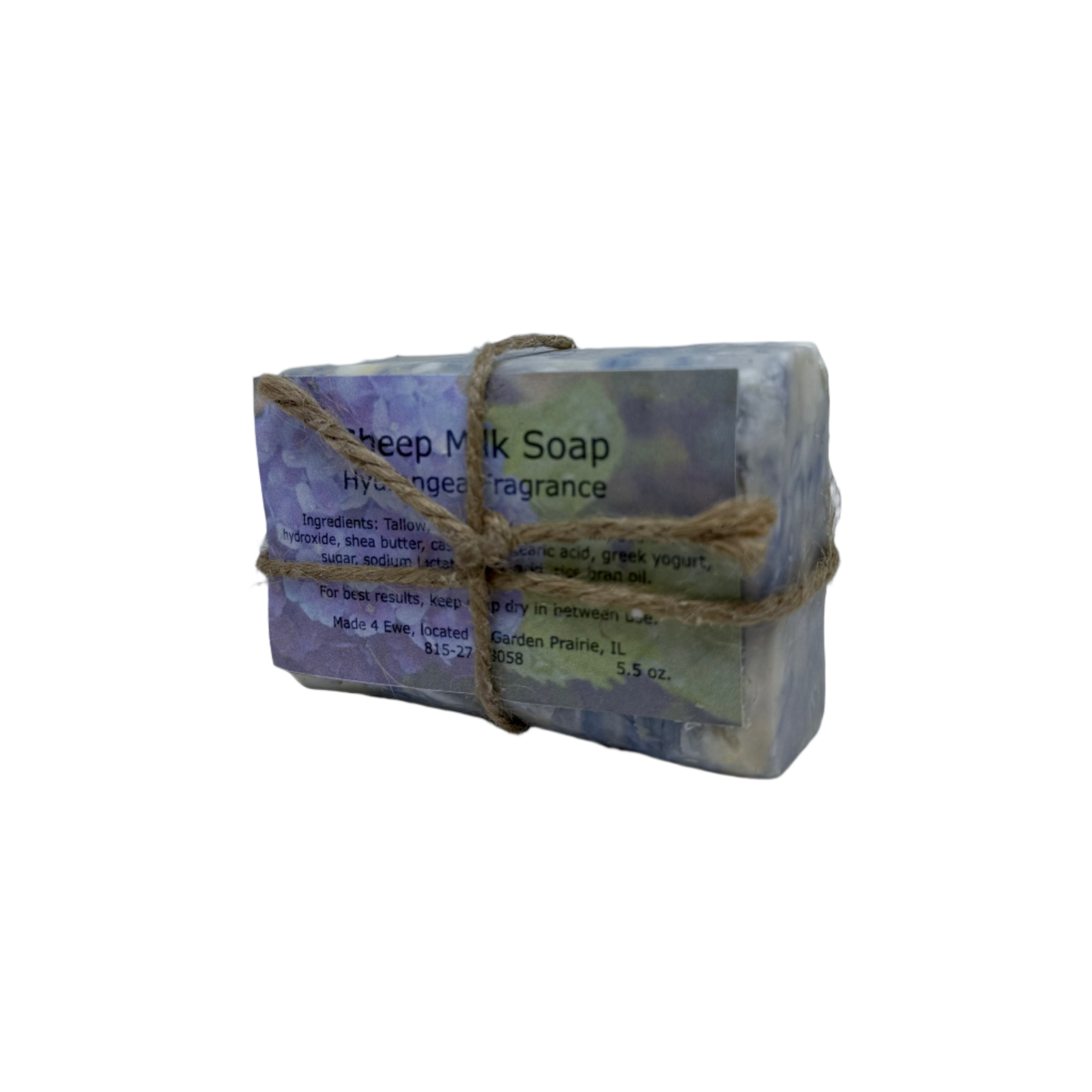 Made 4 Ewe Sheep Milk Soap, Hydrangea 5.5 oz
