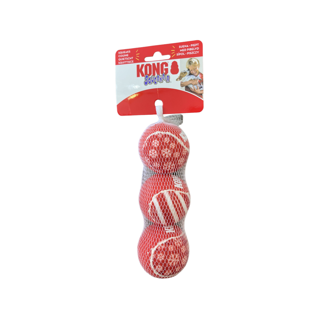 Kong Holiday SqueakAir Ball 3 Pack Medium