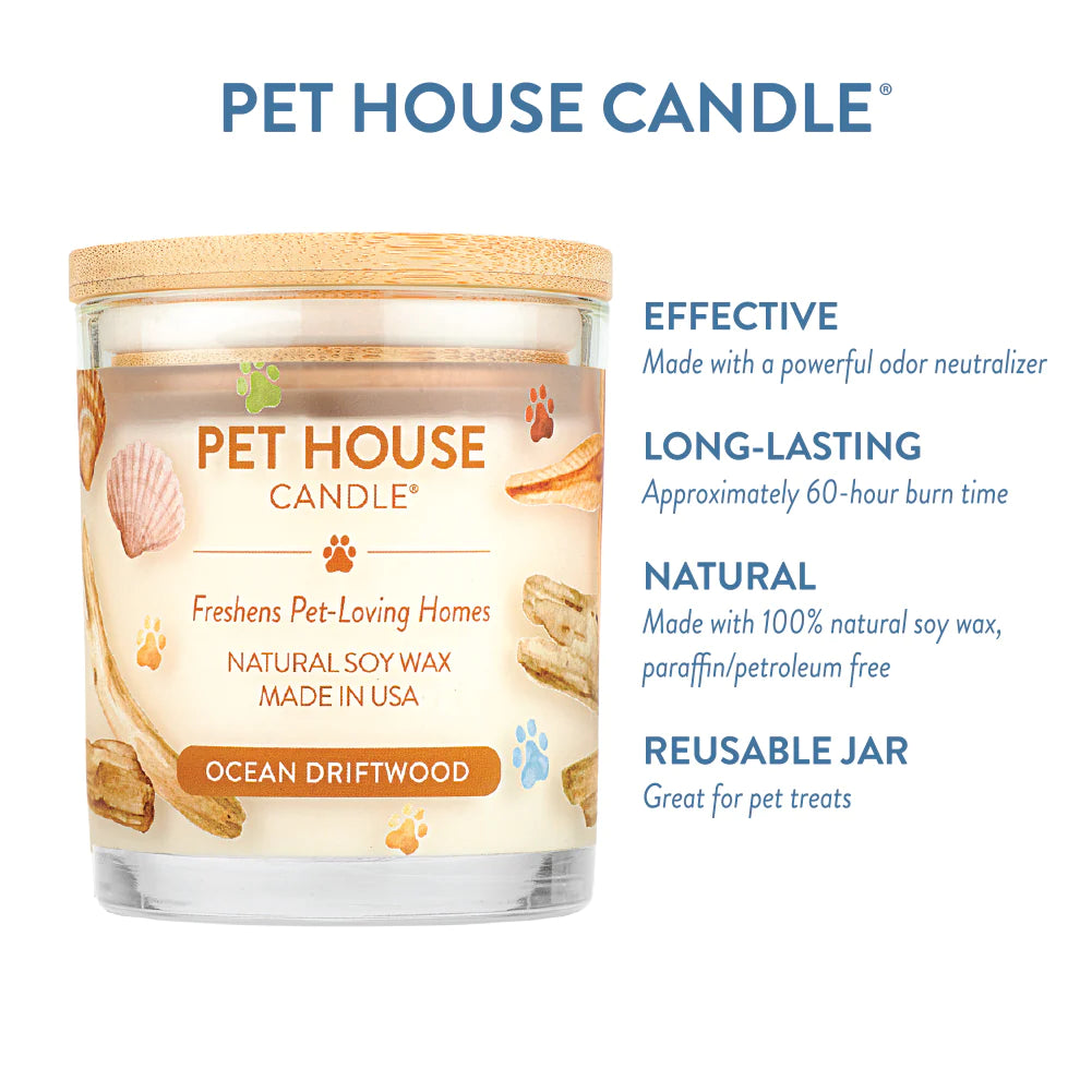 Pet House Ocean Driftwood Plant-Based Soy Wax Candle