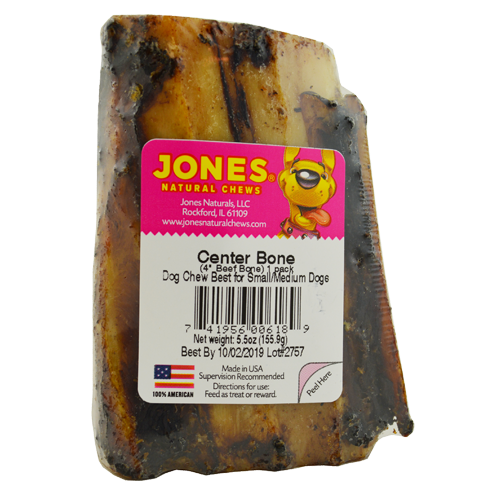 Jones Natural Chews 4" Center Beef Bone