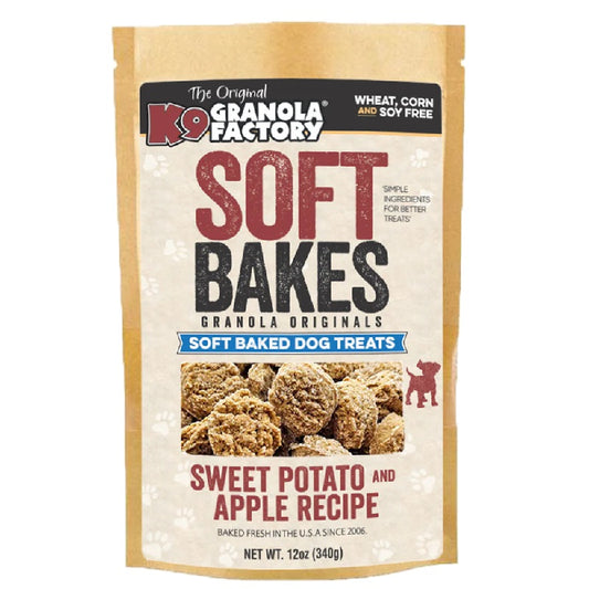 K9 Granola Factory Soft Bakes Sweet Potato & Apple Recipe Dog Treats 12 oz