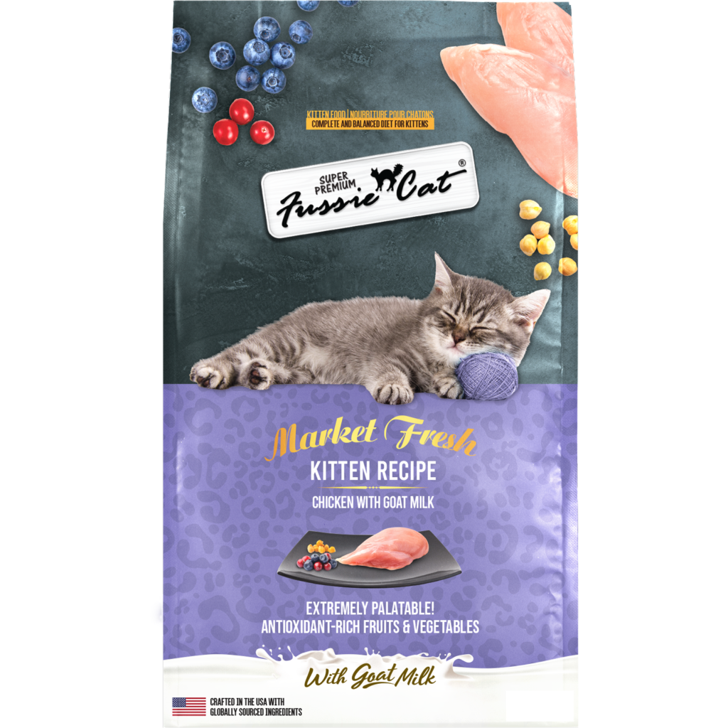 Fussie Cat Market Fresh Kitten Recipe with Goat Milk Dry Cat Food, 3.5 LB