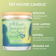 Pet House Lemon Verbena Plant-Based Soy Wax Candle