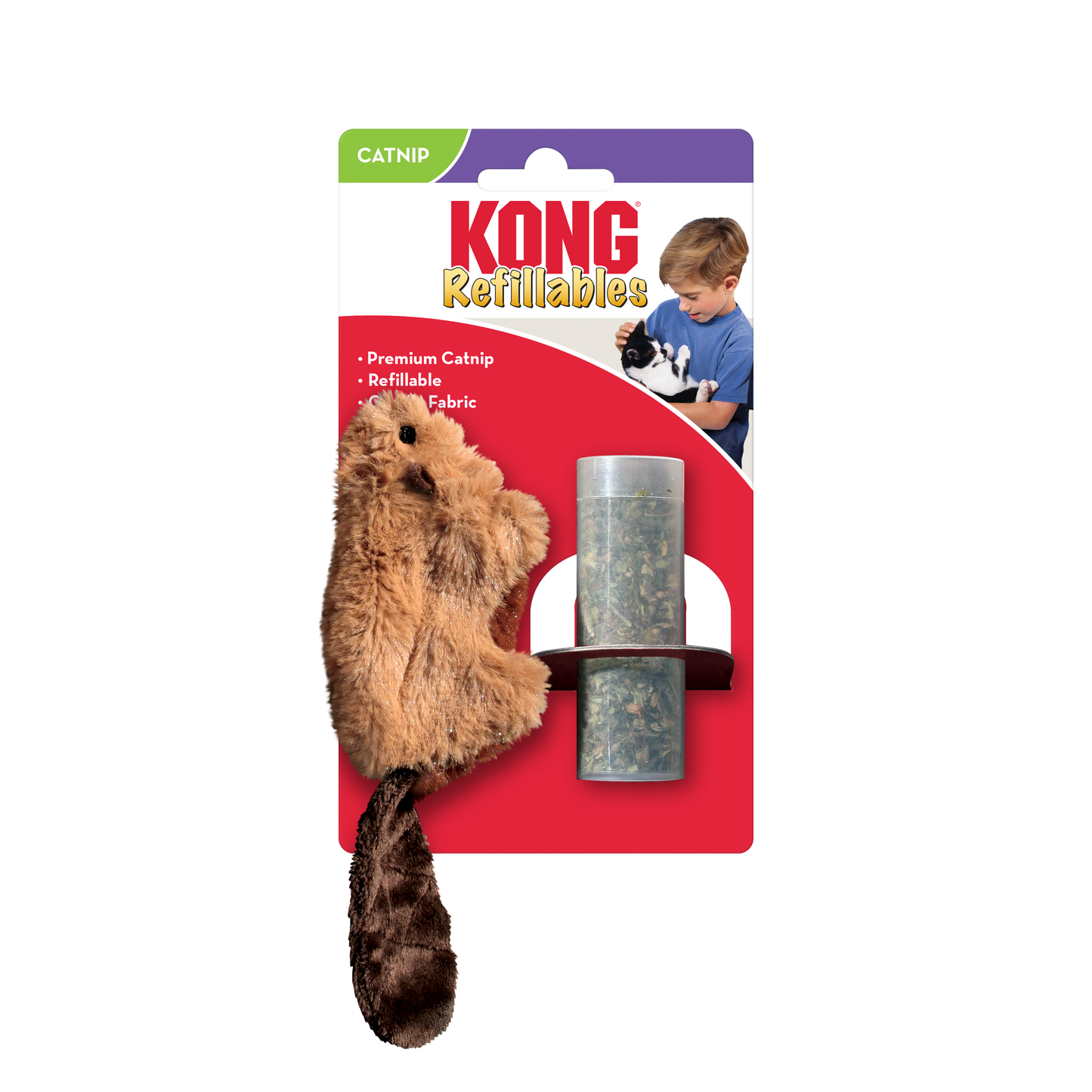 KONG Refillable Beaver Catnip Cat Toy