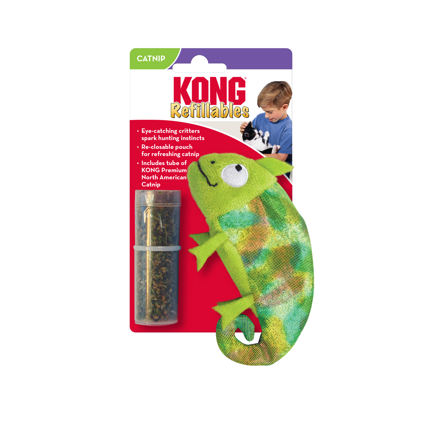 Kong Refillables Chameleon Catnip Cat Toy