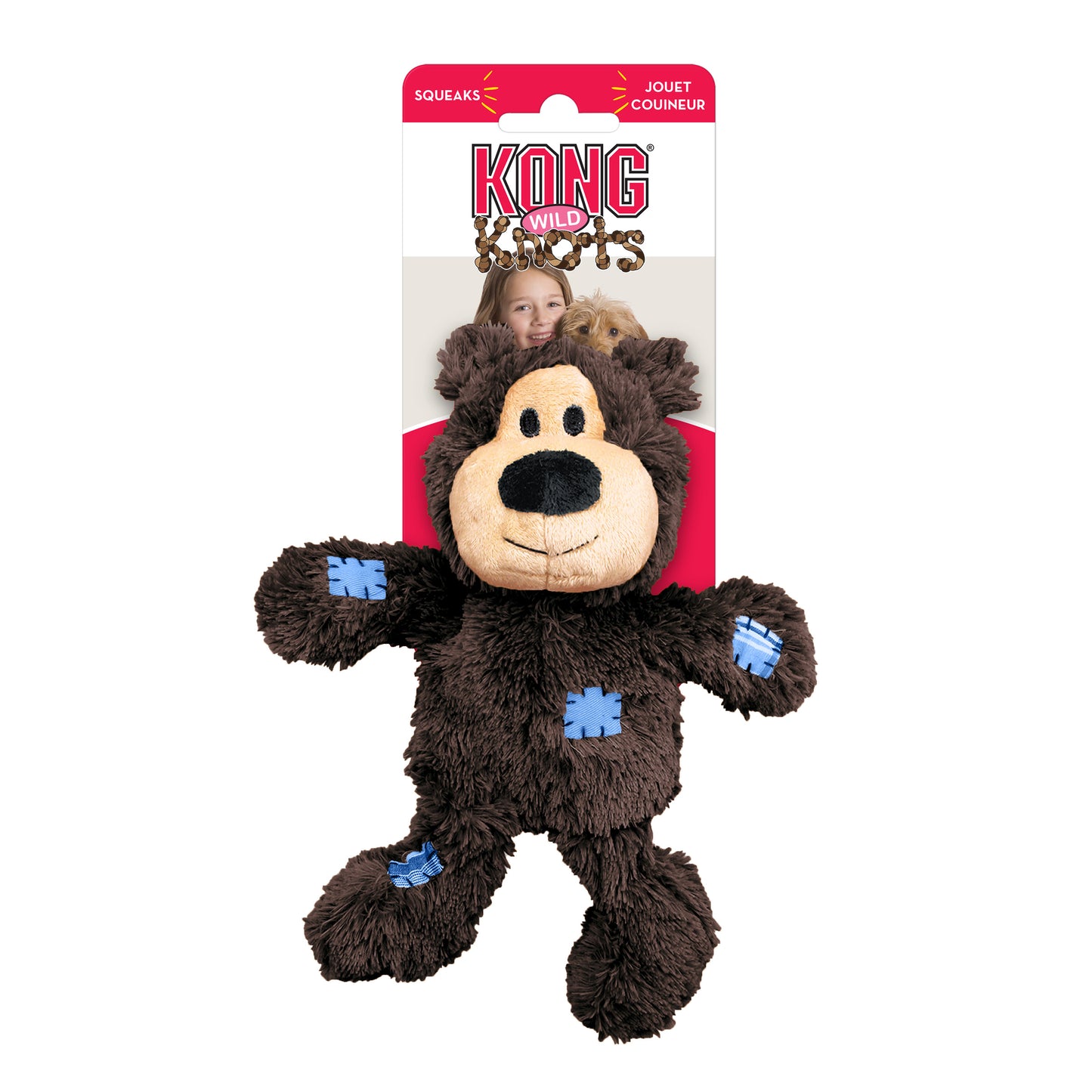 KONG Wild Knots Bear Dog Toy, Color Varies