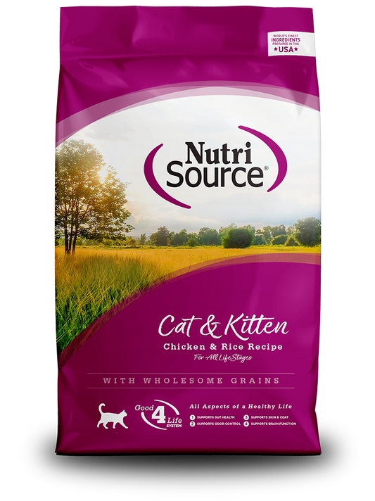 Nutrisource Cat & Kitten Chicken & Rice Recipe with Wholesome Grains Cat Food