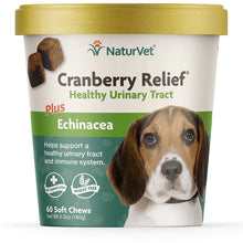 Load image into Gallery viewer, NaturVet Cranberry Relief Plus Echinacea Soft Chews Urinary Supplement for Dogs
