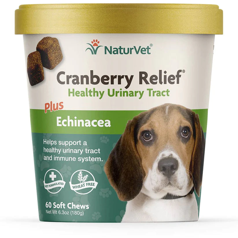 NaturVet Cranberry Relief Plus Echinacea Soft Chews Urinary Supplement for Dogs