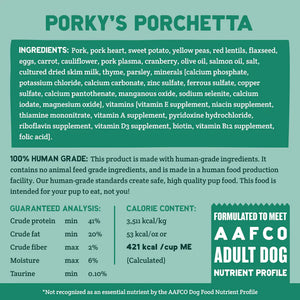 A Pup Above Porky's Porchetta Whole Food Cubies Grain Free 2.5 oz