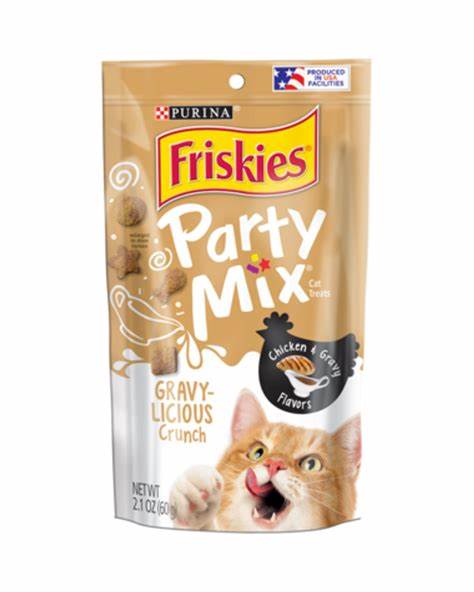 Friskies Party Mix Gravy-Licious Crunch Adult Cat Treats