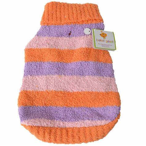 Fashion Pet Orange Striped Sweater