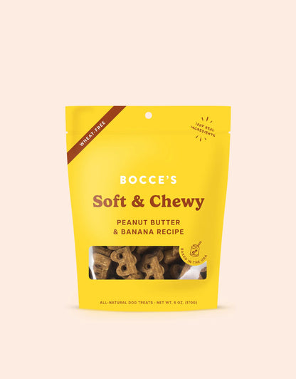 Bocce's Bakery Soft & Chewy Peanut Butter & Banana Recipe Dog Treats, 6 oz.