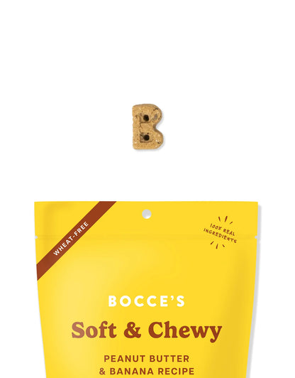 Bocce's Bakery Soft & Chewy Peanut Butter & Banana Recipe Dog Treats, 6 oz.