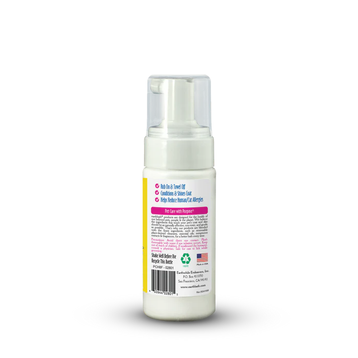 Earthbath Hypo-Allergenic Grooming Foam Waterless Shampoo for Cats, 4 oz