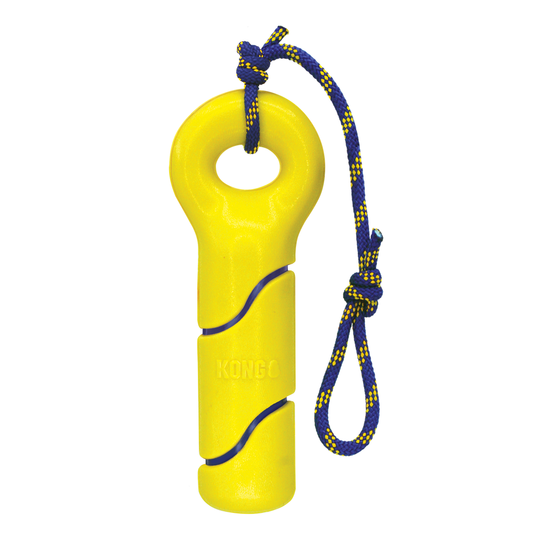 KONG Squeezz Tennis Buoy w/Rope Dog Toy
