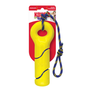 KONG Squeezz Tennis Buoy w/Rope Dog Toy