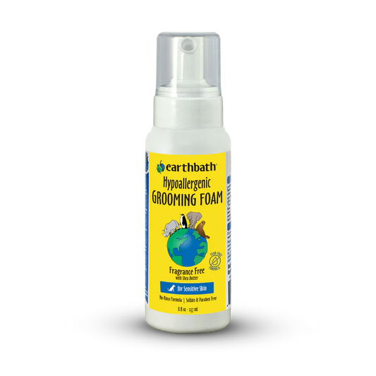 Earthbath Hypoallergenic Grooming Foam Waterless Shampoo for Dogs, 8 oz