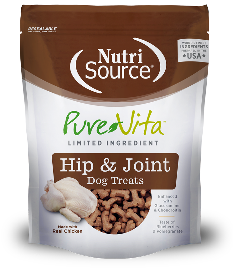 Nutri Source Pure Vita Limited Ingredient Hip & Joint Support Dog Treats 6 oz