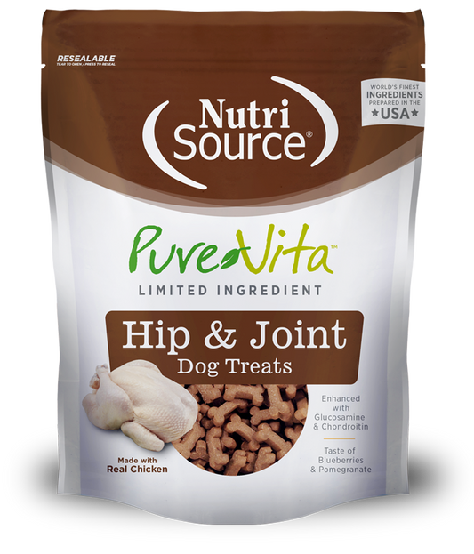 Nutri Source Pure Vita Limited Ingredient Hip & Joint Support Dog Treats 6 oz