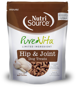 Nutri Source Pure Vita Limited Ingredient Hip & Joint Support Dog Treats 6 oz