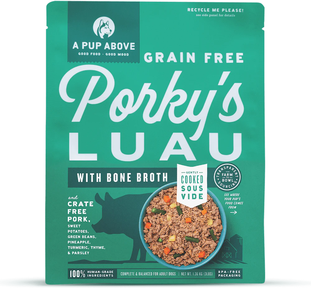 A Pup Above Porky's Luau Gently Cooked Frozen Dog Food