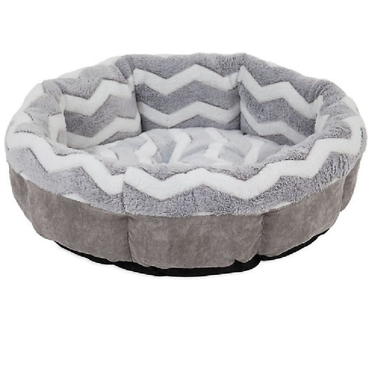 Precision Pet Products Snoozzy Zig Zag Round Dog Bed 21 in.