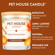 Pet House Candle Pumpkin Spice Plant-Based Soy Wax Candle