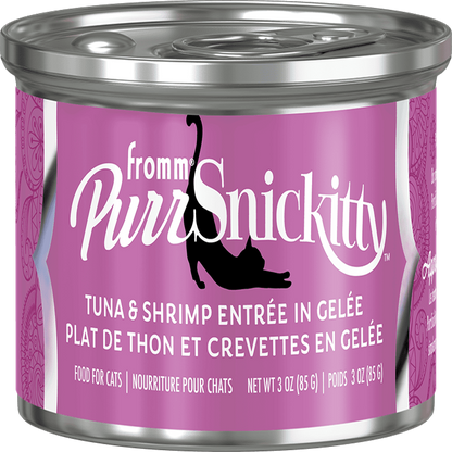 Fromm Purrsnickitty Tuna & Shrimp Entrée in Gelée Canned Cat Food, 3 oz