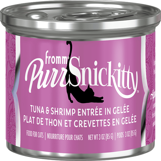 Fromm Purrsnickitty Tuna & Shrimp Entrée in Gelée Canned Cat Food, 3 oz