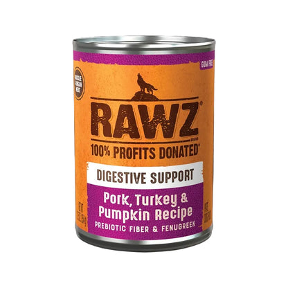 Rawz Digestive Support Pork, Turkey & Pumpkin Canned Dog Food 12.5 oz.