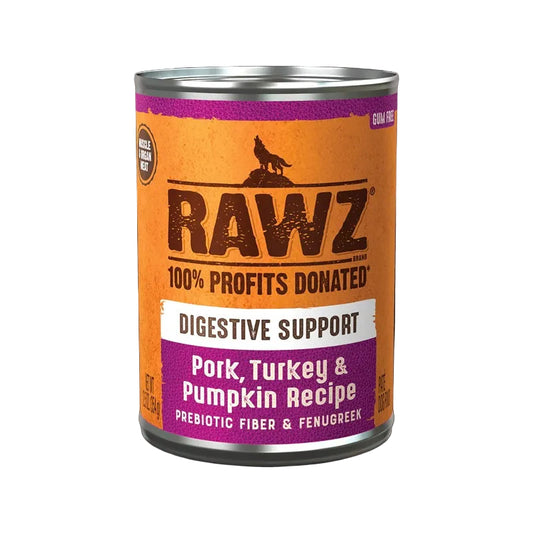 Rawz Digestive Support Pork, Turkey & Pumpkin Canned Dog Food 12.5 oz.