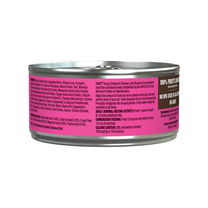 Rawz Chicken & Chicken Liver Recipe in Gravy Canned Cat Food, 5.5 oz