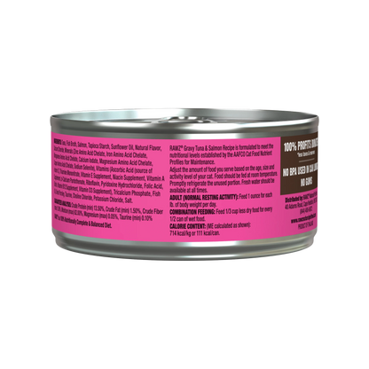 Rawz Tuna & Salmon Recipe in Gravy Canned Cat Food, 5.5 oz