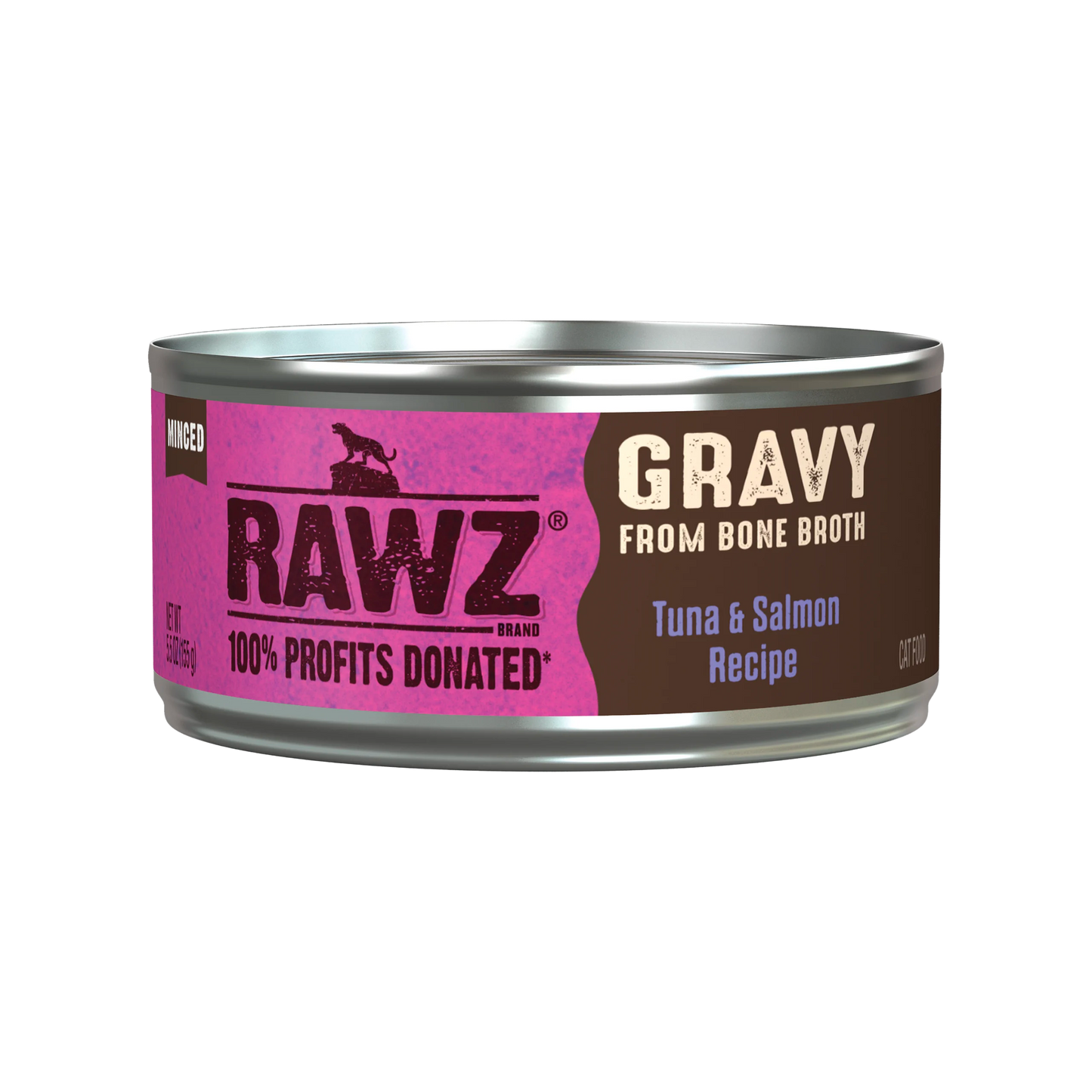 Rawz Tuna & Salmon Recipe in Gravy Canned Cat Food, 5.5 oz