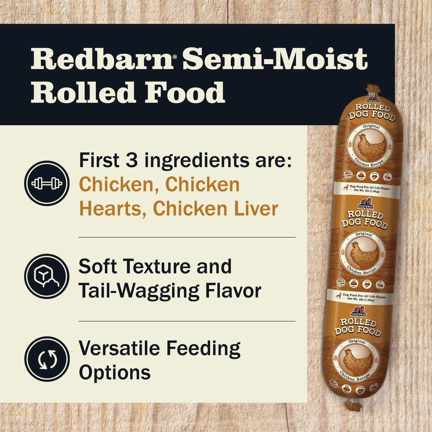 Redbarn Chicken Recipe Rolled Dog Food