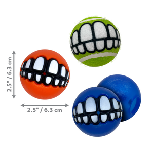 ROGZ by KONG Grinz Treat Ball Dog Toy, 3 Pack