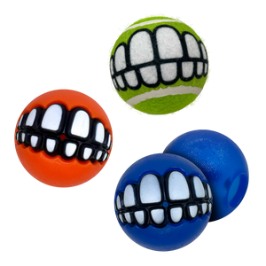 ROGZ by KONG Grinz Treat Ball Dog Toy, 3 Pack