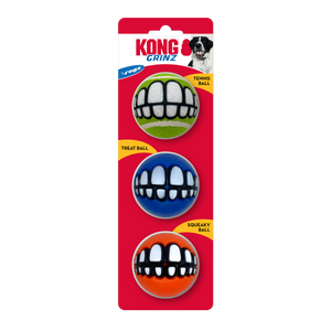 ROGZ by KONG Grinz Treat Ball Dog Toy, 3 Pack