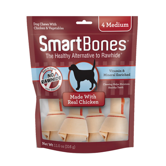 Smart Bones Chicken Classic Bone Chews, Medium