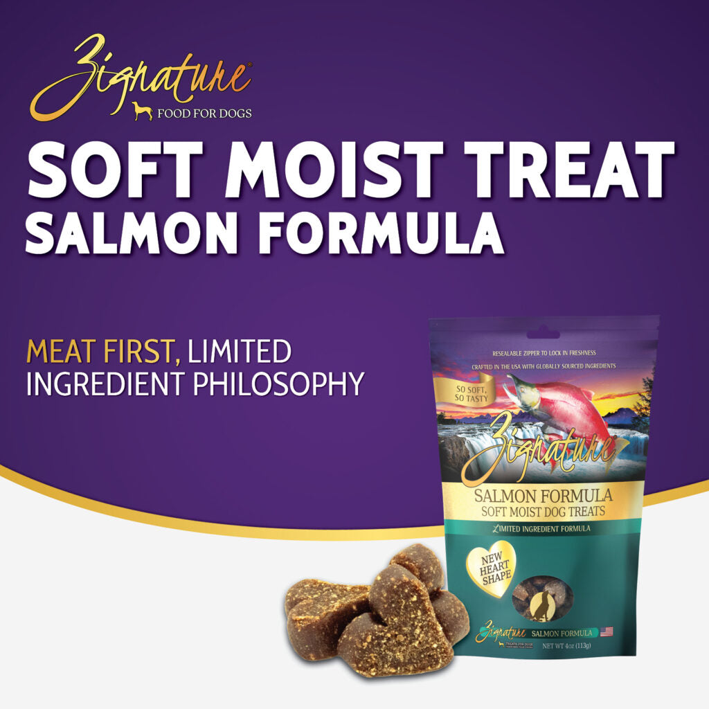 Zignature Salmon Formula Soft Moist Dog Treats 4 oz