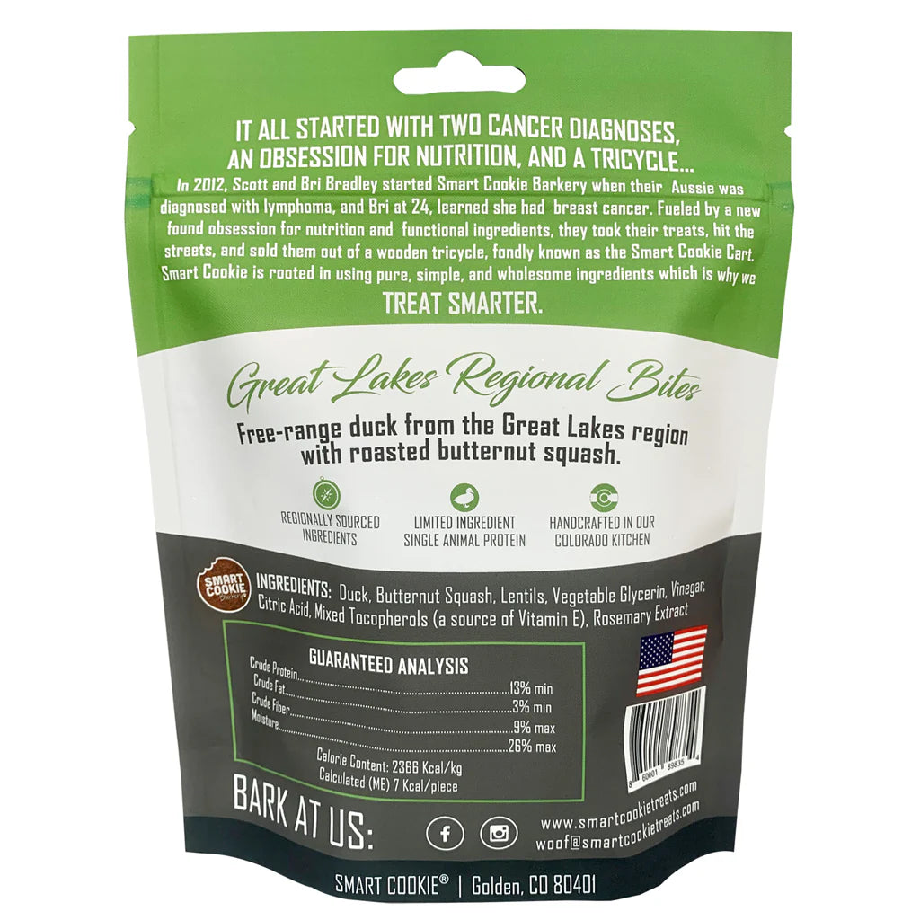 Smart Cookie Duck & Squash Grain Free Dog Treats for Sensitive Stomach & Allergies